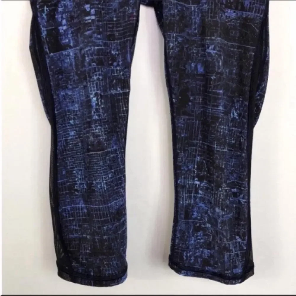 Lululemon Womens Active‎ High Rise Cropped Leggings Blue Size 4